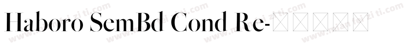 Haboro SemBd Cond Re字体转换